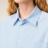 Camisas holgadas de manga larga Ami de Coeur de algodón azul Camisas holgadas de manga larga Ami de Coeur de algodón azul