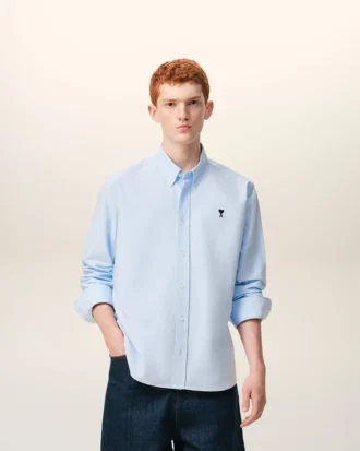 Camisas Oxford Ami de Coeur de algodón azul
