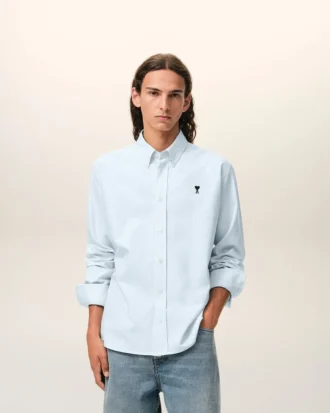 Camisas Oxford Ami de Coeur de algodón azul