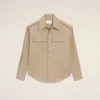 Camisas saharianas de algodón beige Camisas saharianas de algodón beige