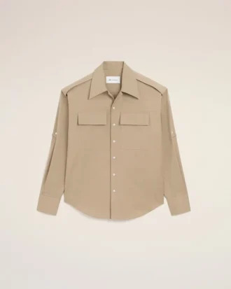 Camisas saharianas de algodón beige