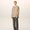 Camisas saharianas de algodón beige Camisas saharianas de algodón beige