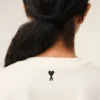 Camiseta blanca de algodón Ami Paris con estampado Heritage Camiseta blanca de algodón Ami Paris con estampado Heritage