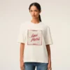 Camiseta blanca de algodón Ami Paris con estampado Heritage Camiseta blanca de algodón Ami Paris con estampado Heritage