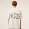 Camiseta blanca de algodón con estampado Ami Paris Camiseta blanca de algodón con estampado Ami Paris