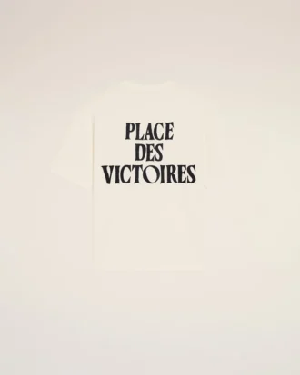Camiseta blanca de algodón con estampado Place Des Victoires