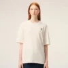 Camiseta blanca de algodón con estampado Place Des Victoires Camiseta blanca de algodón con estampado Place Des Victoires