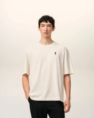 Camiseta blanca de algodón con estampado Place Des Victoires