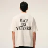 Camiseta blanca de algodón con estampado Place Des Victoires Camiseta blanca de algodón con estampado Place Des Victoires