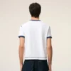 Camiseta blanca de algodón con parche de punto Ami de Coeur Camiseta blanca de algodón con parche de punto Ami de Coeur