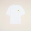 Camiseta blanca de algodón con post-it «Je T’aime»
