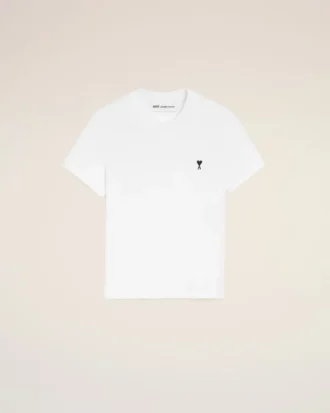 Camiseta corta Ami de Coeur de algodón blanco