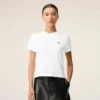 Camiseta corta Ami de Coeur de algodón blanco Camiseta corta Ami de Coeur de algodón blanco