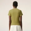Camiseta corta Ami de Coeur de algodón verde Camiseta corta Ami de Coeur de algodón verde