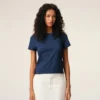 Camiseta corta de algodón azul Ami de Coeur Camiseta corta de algodón azul Ami de Coeur