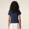 Camiseta corta de algodón azul Ami de Coeur Camiseta corta de algodón azul Ami de Coeur