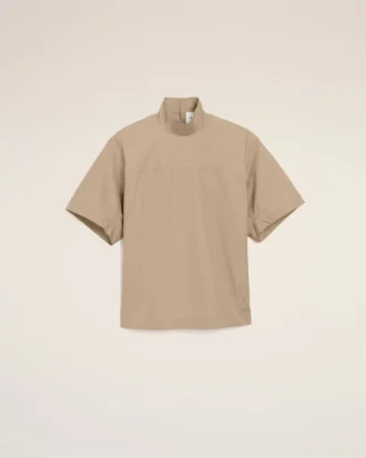 Camiseta de algodón Ami De Coeur con cuello alto y botones