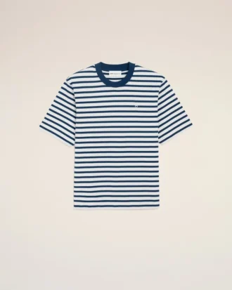 Camiseta de algodón azul de corte recto estilo marinero Ami de Coeur T-Shirt