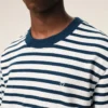 Camiseta de algodón azul de corte recto estilo marinero Ami de Coeur T-Shirt