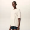 Camiseta de algodón blanco Ami de Coeur con relieve Camiseta de algodón blanco Ami de Coeur con relieve