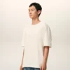 Camiseta de algodón blanco Ami de Coeur con relieve Camiseta de algodón blanco Ami de Coeur con relieve