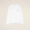 Camiseta de manga larga Red Ami de Coeur de algodón blanco Camiseta de manga larga Red Ami de Coeur de algodón blanco