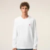 Camiseta de manga larga Red Ami de Coeur de algodón blanco Camiseta de manga larga Red Ami de Coeur de algodón blanco