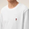 Camiseta de manga larga Red Ami de Coeur de algodón blanco Camiseta de manga larga Red Ami de Coeur de algodón blanco