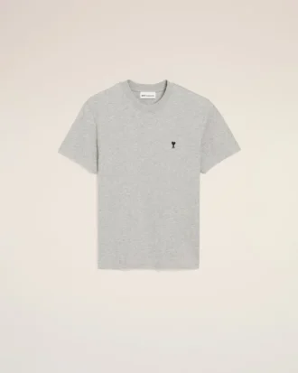 Camiseta gris de algodón con contraste ADC