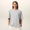 Camiseta gris de algodón con el logotipo «Ami de Coeur» en relieve Camiseta gris de algodón con el logotipo «Ami de Coeur» en relieve