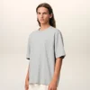 Camiseta gris de algodón con el logotipo «Ami de Coeur» en relieve Camiseta gris de algodón con el logotipo «Ami de Coeur» en relieve