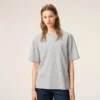 Camiseta gris de algodón con el logotipo «Ami de Coeur» en relieve Camiseta gris de algodón con el logotipo «Ami de Coeur» en relieve