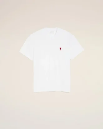 Camiseta Red Ami de Coeur de algodón blanco y rojo