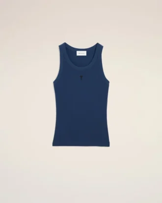 Camiseta sin mangas Ami de Coeur de algodón azul