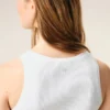 Camiseta sin mangas Ami de Coeur de algodón blanco Camiseta sin mangas Ami de Coeur de algodón blanco