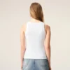 Camiseta sin mangas Ami de Coeur de algodón blanco Camiseta sin mangas Ami de Coeur de algodón blanco