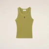 Camiseta sin mangas de algodón Ami de Coeur en verde Camiseta sin mangas de algodón Ami de Coeur en verde