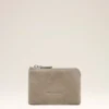 Cartera con cremallera Carrousel de piel de vaca gris