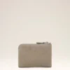 Cartera con cremallera Carrousel de piel de vaca gris
