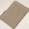 Cartera con cremallera Carrousel de piel de vaca gris