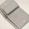 Cartera doble Ami de Coeur de piel de vacuno gris