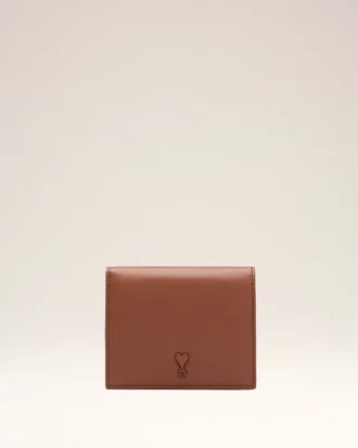 Cartera plegable Ami de Coeur de piel de vacuno marrón Cartera plegable Ami de Coeur de piel de vacuno marrón