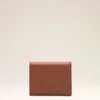 Cartera plegable Ami de Coeur de piel de vacuno marrón