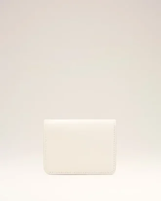Cartera plegable Carrousel de piel de vaca blanca Cartera plegable Carrousel de piel de vaca blanca
