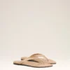 Chanclas de piel de cordero beige con punta afilada Chanclas de piel de cordero beige con punta afilada
