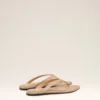 Chanclas de piel de cordero beige con punta afilada Chanclas de piel de cordero beige con punta afilada