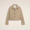 Chaqueta abotonada de algodón beige Chaqueta abotonada de algodón beige
