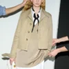 Chaqueta abotonada de algodón beige Chaqueta abotonada de algodón beige