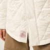 Chaqueta acolchada con botones de nailon blanco Chaqueta acolchada con botones de nailon blanco