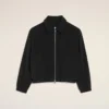 Chaqueta acolchada con cremallera Ami de Coeur de algodón negro Chaqueta acolchada con cremallera Ami de Coeur de algodón negro